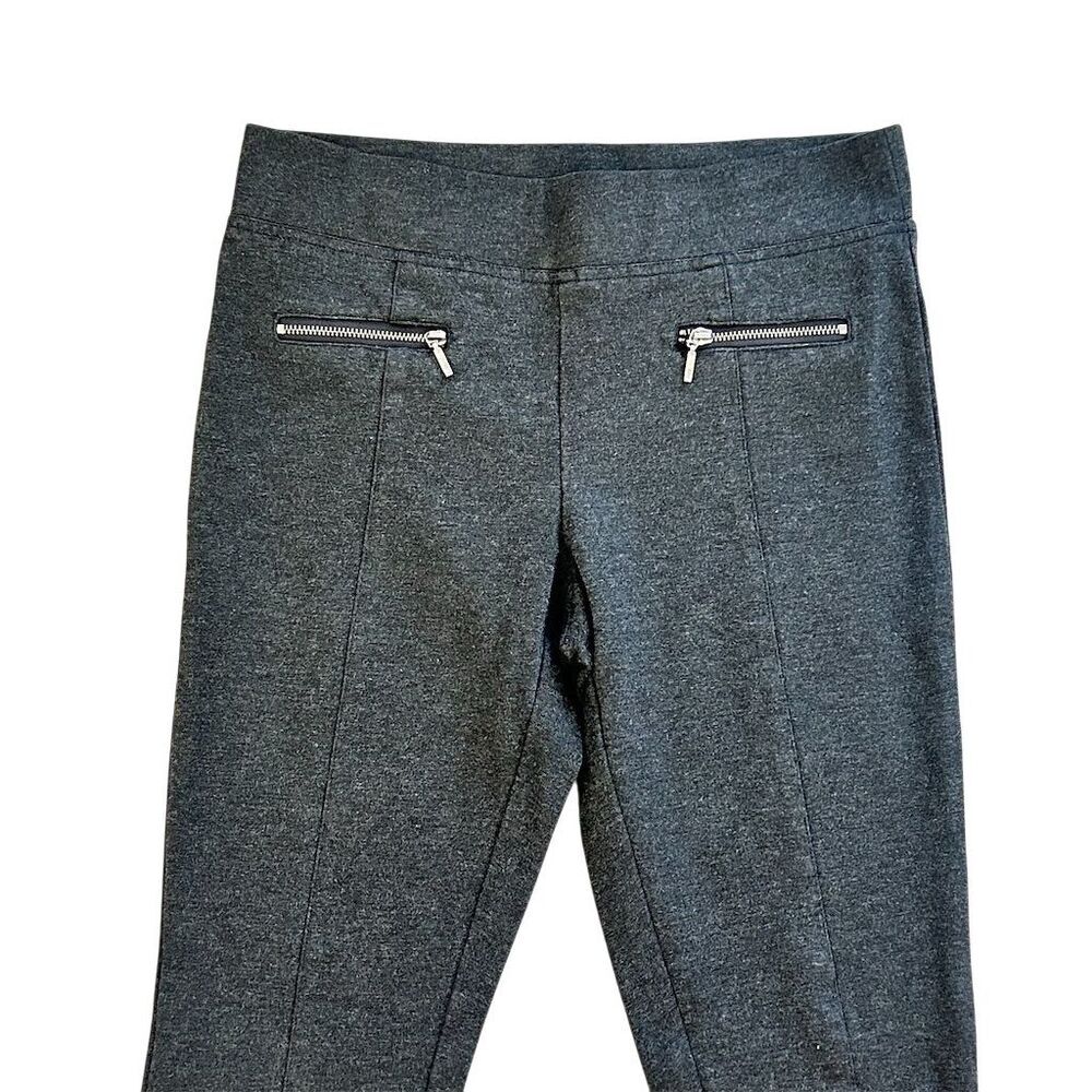Willow & Clay Women's Charcoal Gray Leggings Size S Casual Zip Detail - Picture 3 of 5
